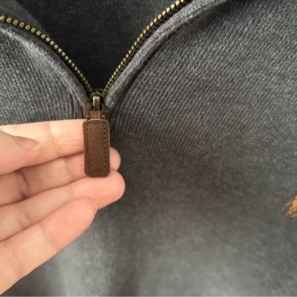 Polo Ralph Lauren Men's Charcoal Zip-Up Sweater/ Sweatshirt - Picture 5 of 14